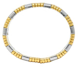 Bulgari 18 Karat Gold Stainless Steel Parentesi Bangle Bracelet - Wilson's Estate Jewelry