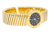 Bulgari 18 Karat Tri-Color Gold Tubogas Serpenti Flex Band Quartz Wrist Watch - Wilson's Estate Jewelry