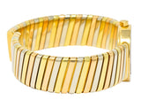 Bulgari 18 Karat Tri-Color Gold Tubogas Serpenti Flex Band Quartz Wrist Watch - Wilson's Estate Jewelry