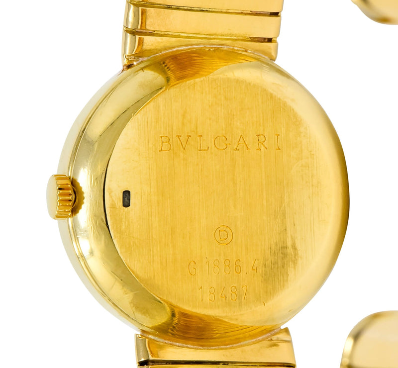 Bulgari 18 Karat Yellow Gold Tubogas Serpenti Flex Band Quartz Wrist Watch - Wilson's Estate Jewelry