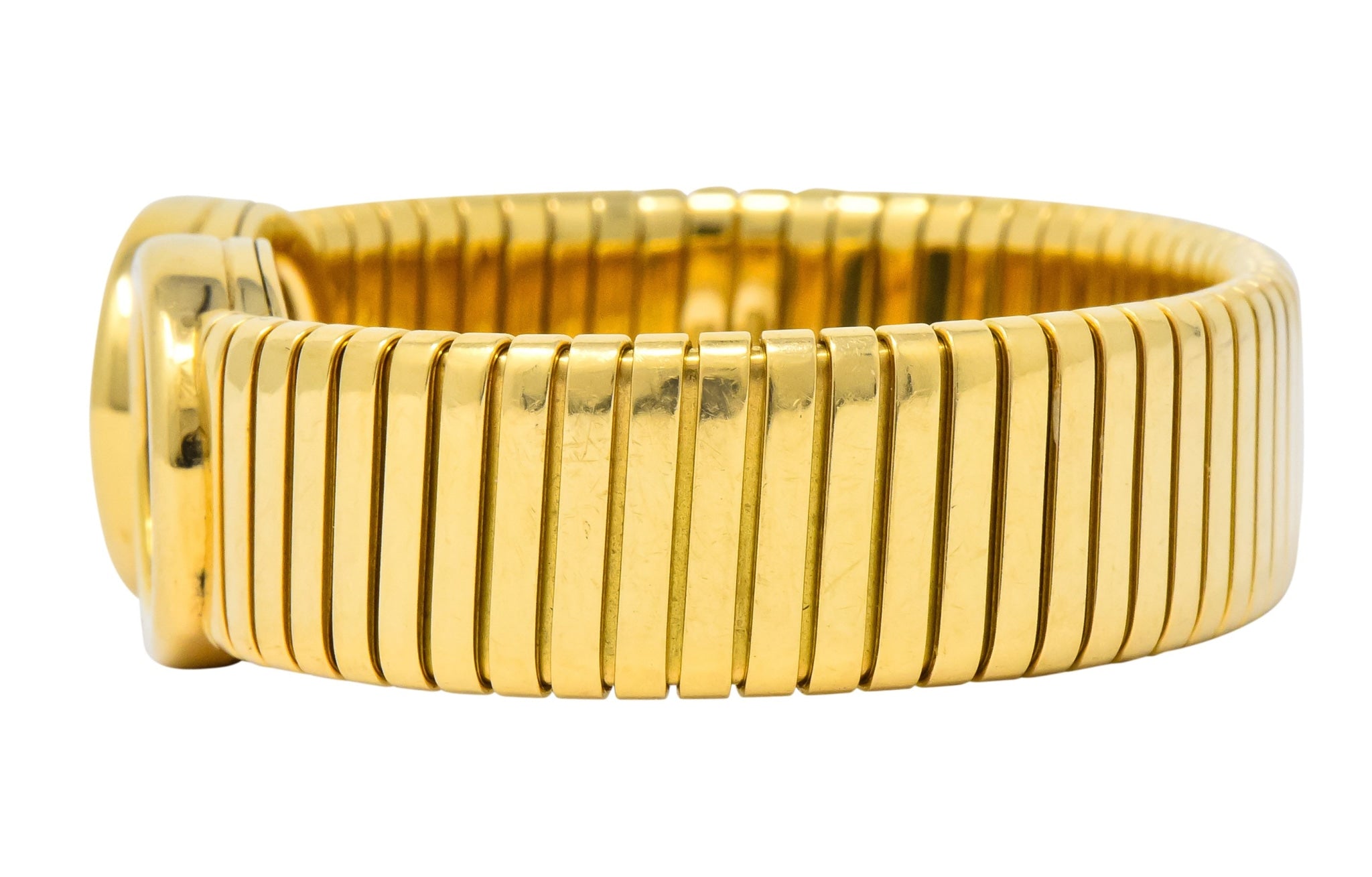 Bulgari Ancient Coin 18 Karat Gold Monete Emperor Constans of Rome Bangle Bracelet - Wilson's Estate Jewelry