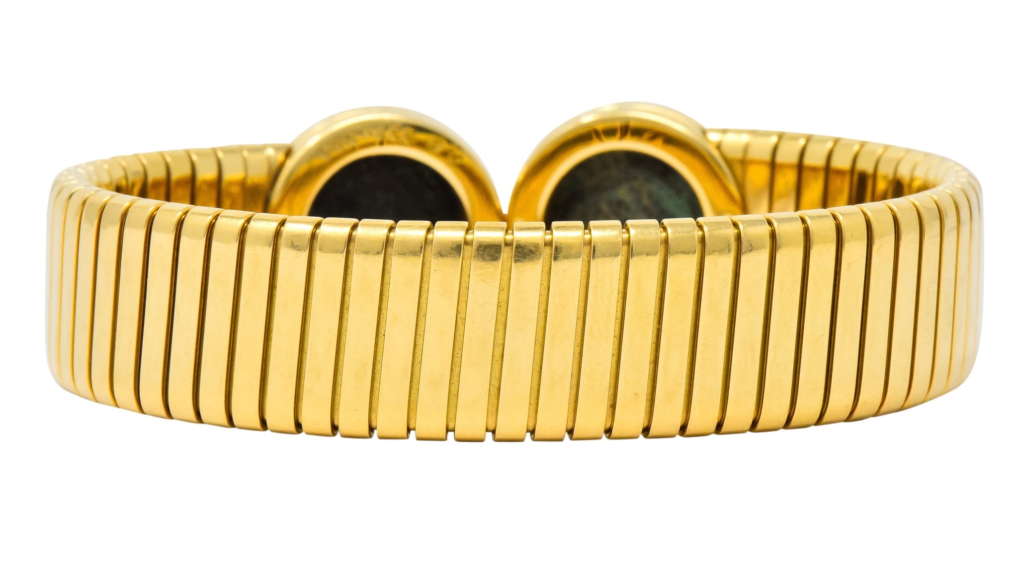 Bulgari Ancient Coin 18 Karat Gold Monete Emperor Constans of Rome Bangle Bracelet - Wilson's Estate Jewelry