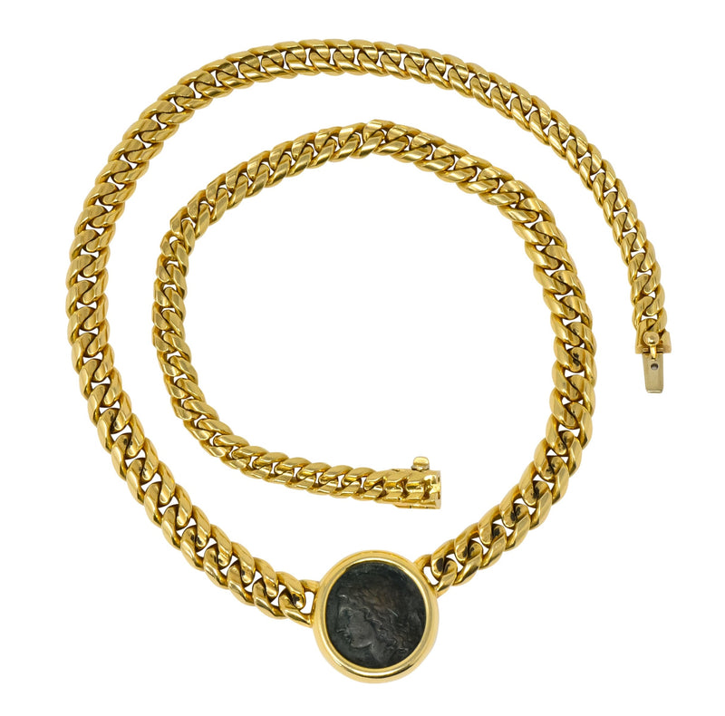 Bulgari Ancient Coin Diamond Necklace |