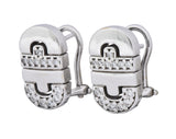 Bulgari Diamond 18 Karat White Gold Parentesi Earrings - Wilson's Estate Jewelry