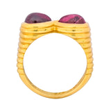 Bulgari Italian Tourmaline 18 Karat Gold Infinity Band Ring - Wilson's Estate Jewelry