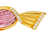 Bulgari Pink Tourmaline 18 Karat Gold Bonbon Candy Brooch - Wilson's Estate Jewelry