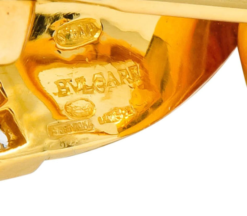 Bulgari Pink Tourmaline 18 Karat Gold Bonbon Candy Brooch - Wilson's Estate Jewelry