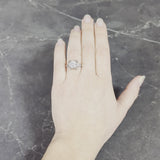 Art Deco 2.53 CTW Old European Cut Diamond Platinum Filigree Engagement Ring