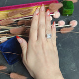 Contemporary 2.50 CTW Emerald Cut Diamond Platinum Pave Halo Engagement Ring GIA