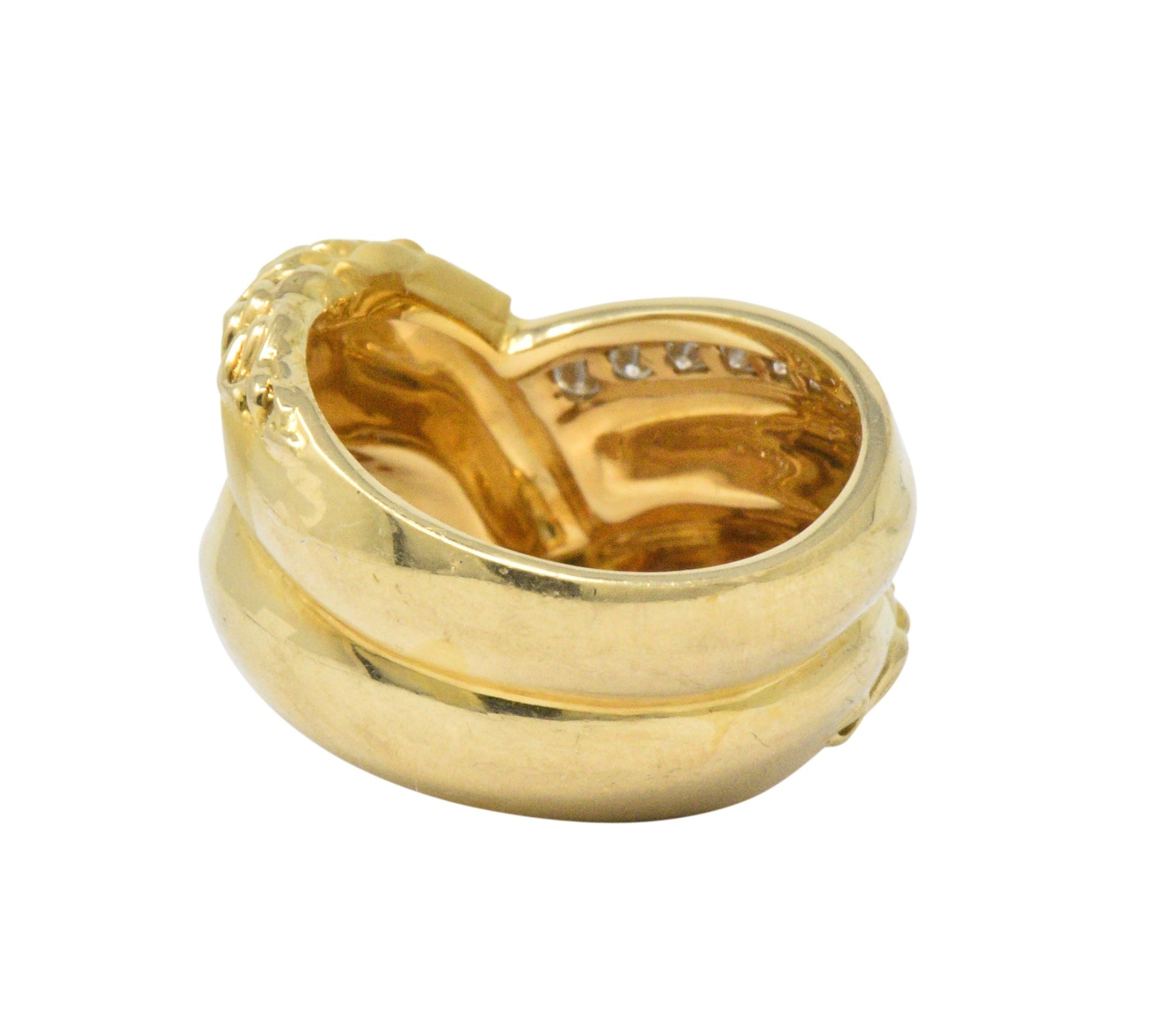 Carrera Y Carrera 0.30 CTW Diamond Ruby 18 Karat Gold Ecuestre Horse Ring Wilson's Estate Jewelry