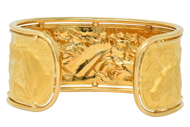 Carrera y Carrera 18 Karat Gold Ecuestre Horse Cuff Bracelet - Wilson's Estate Jewelry