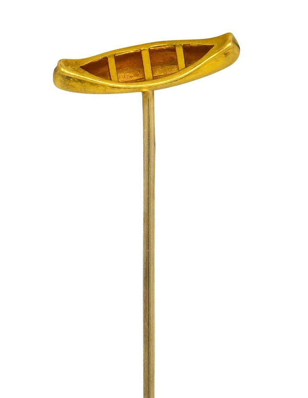 Carter Gough & Co. 14 Karat Gold Canoe Stickpin - Wilson's Estate Jewelry