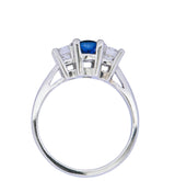 Cartier 1.15 CTW Sapphire Diamond Platinum Ring Wilson's Estate Jewelry