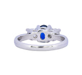 Cartier 1.15 CTW Sapphire Diamond Platinum Ring Wilson's Estate Jewelry