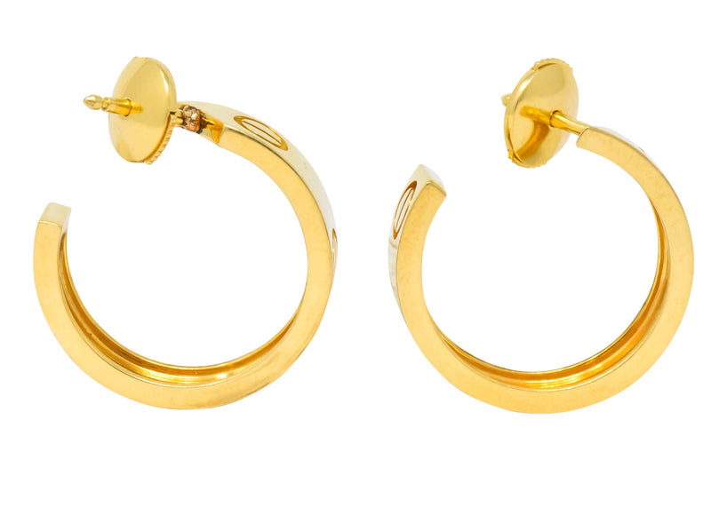 Cartier Mini Love Earrings No Stone Pink Gold (18K) Half Hoop Earrings Pink  Gold | eLADY Globazone