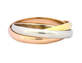 Cartier 18 Karat Tri-Colored Gold Unisex Trinity Rolling Ring - Wilson's Estate Jewelry