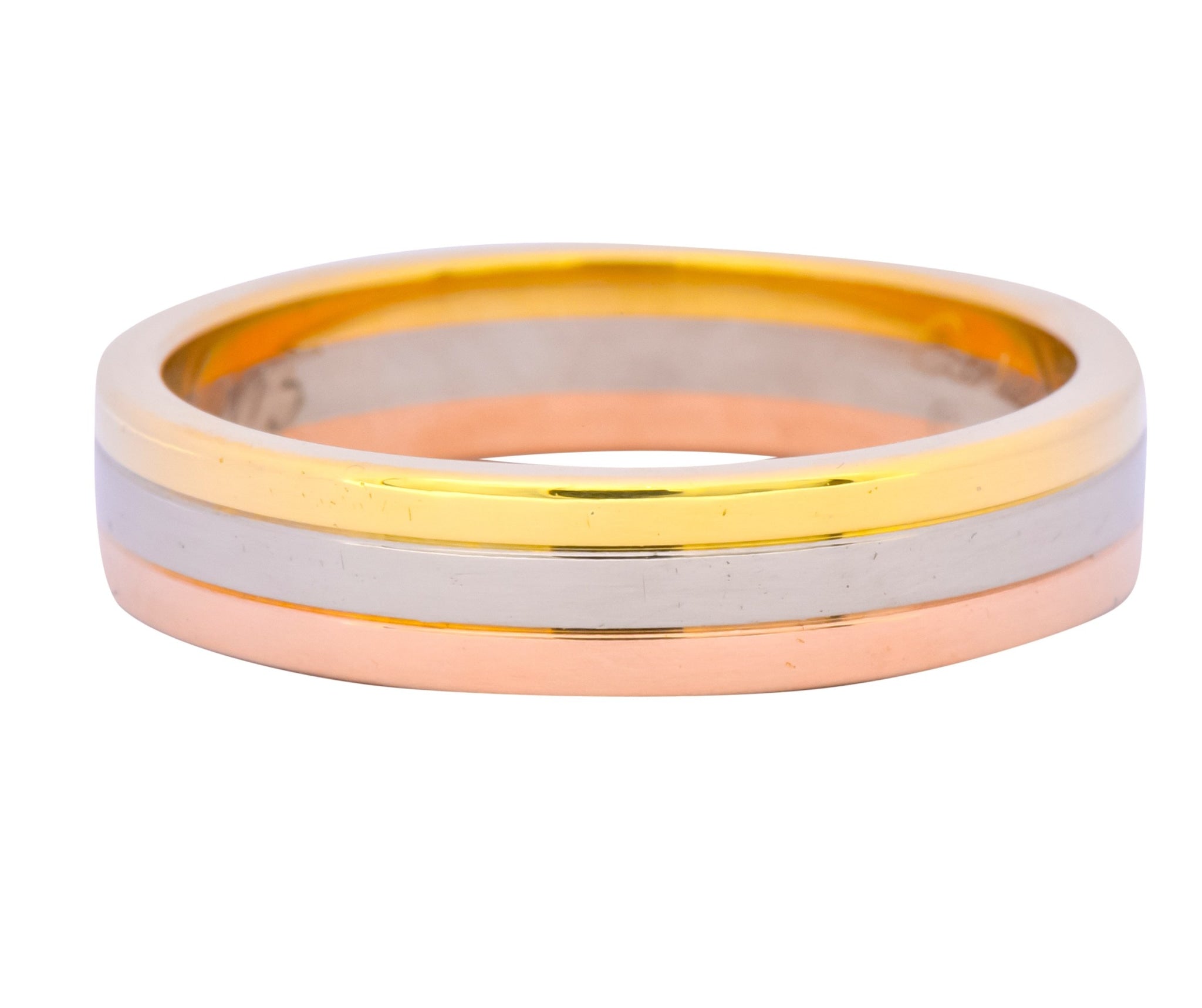 Cartier 18 Karat Tri-Gold Trinity Unisex Band Ring - Wilson's Estate Jewelry