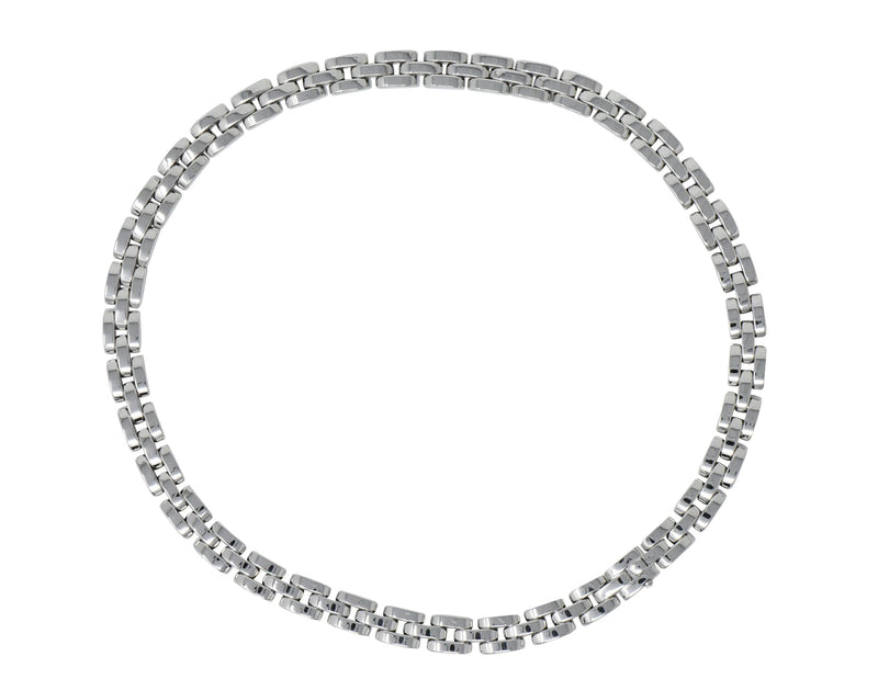 Cartier 18 Karat White Gold Panthère Collar Necklace Wilson's Estate Jewelry
