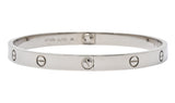Cartier 18 Karat White Gold Unisex Love Bangle Bracelet - Wilson's Estate Jewelry