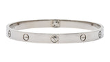 Cartier 18 Karat White Gold Unisex Love Bangle Bracelet - Wilson's Estate Jewelry