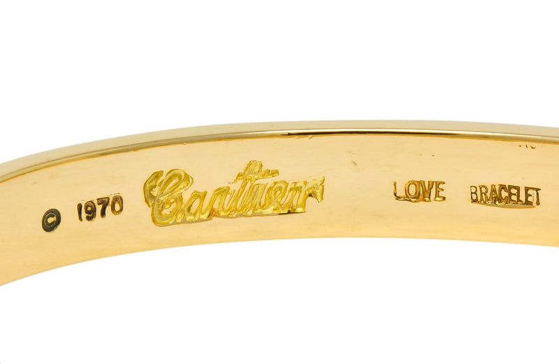 Cartier Aldo Cipullo 1970 Rose Gold 18 Karat Love Bangle - Wilson's Estate Jewelry