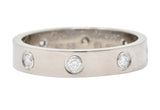 Cartier Love Diamond 18 Karat White Gold Unisex Stacking Band Ring - Wilson's Estate Jewelry