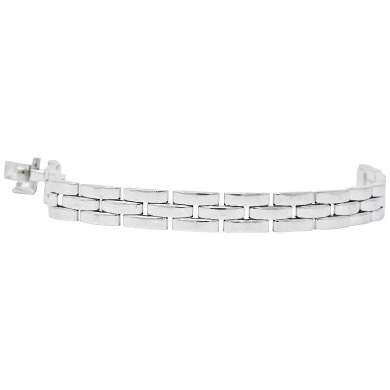 Cartier Maillon Panthere 3 Row Diamond Bracelet 18K White Gold