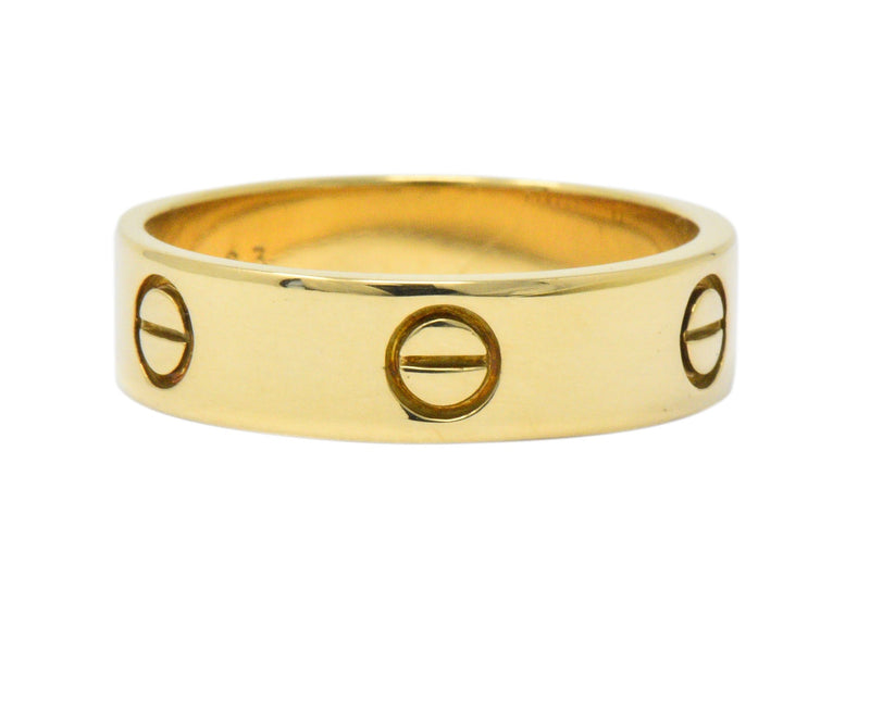Cartier Men's 18 Karat Gold Love Collection Band Ring Wilson's Estate Jewelry