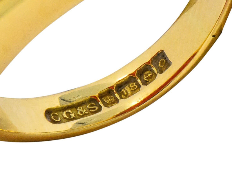 Charles Green & Son Vintage English Carnelian Intaglio 18 Karat Gold Unisex Signet Ring - Wilson's Estate Jewelry
