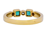 Chaumet Paris Emerald Diamond 18 Karat Gold Stacking Ring - Wilson's Estate Jewelry