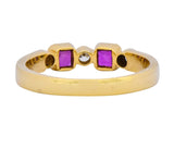 Chaumet Paris Ruby Diamond 18 Karat Gold Stacking Ring - Wilson's Estate Jewelry