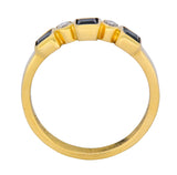 Chaumet Paris Sapphire Diamond 18 Karat Gold Stacking Ring - Wilson's Estate Jewelry