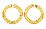 Chaumet Paris Vintage 1.00 CTW Sapphire 18 Karat Gold Hoop Earrings - Wilson's Estate Jewelry