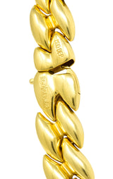 Chimento 18 Karat Two-Tone Gold Italian Puffed Reversible Collar Necklace - Wilson's Estate Jewelry