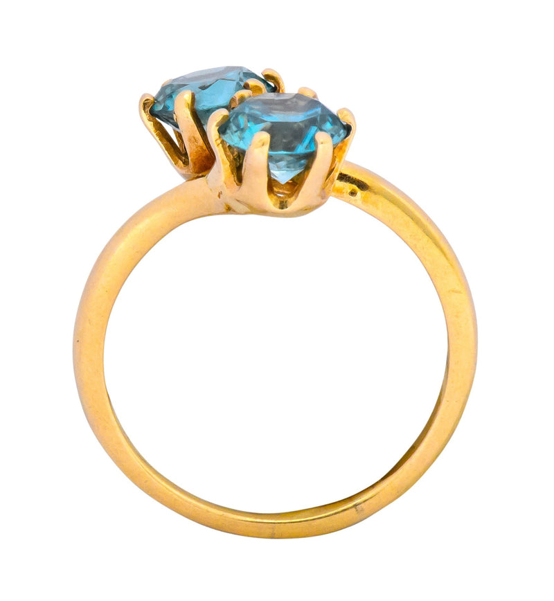 Church & Company Victorian 2.50 CTW Zircon 14 Karat Gold Toi Et Moi Ring - Wilson's Estate Jewelry