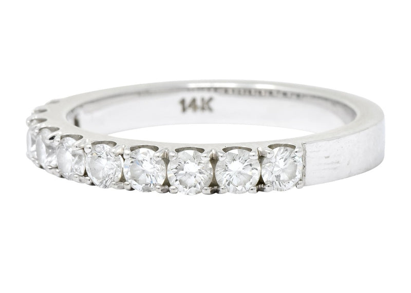 Coast 1990's 0.50 CTW 14 Karat White Gold Band Ring - Wilson's Estate Jewelry