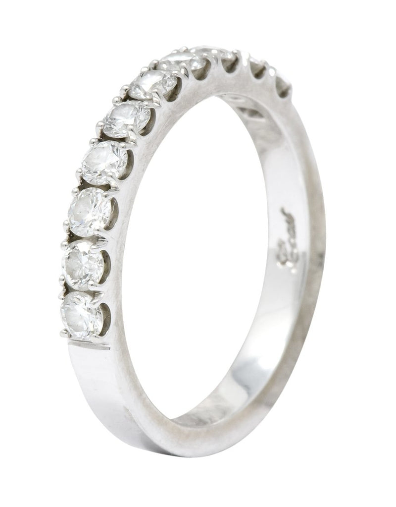 Coast 1990's 0.50 CTW 14 Karat White Gold Band Ring - Wilson's Estate Jewelry
