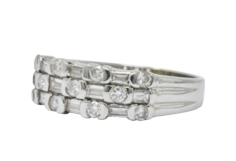 Contemporary 0.75 CTW Diamond 14 Karat White Gold Alternative Ring Wilson's Estate Jewelry