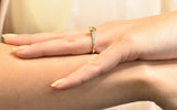 Contemporary 0.79 CTW Fancy Yellow Diamond 14 Karat White Gold Engagement Ring GIA Wilson's Estate Jewelry
