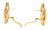 Contemporary 1.00 CTW Diamond 18 Karat Gold Earrings - Wilson's Estate Jewelry