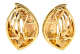 Contemporary 1.00 CTW Diamond 18 Karat Gold Earrings - Wilson's Estate Jewelry