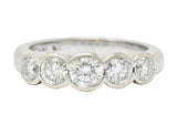Contemporary 1.15 CTW Diamond 14 Karat White Gold Stackable Ring - Wilson's Estate Jewelry