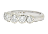 Contemporary 1.15 CTW Diamond 14 Karat White Gold Stackable Ring - Wilson's Estate Jewelry