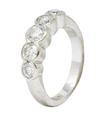 Contemporary 1.15 CTW Diamond 14 Karat White Gold Stackable Ring - Wilson's Estate Jewelry
