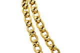 Contemporary 14 Karat Yellow Gold Twisted Link Long Chain Necklace - Wilson's Estate Jewelry