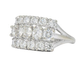 Contemporary 2.00 CTW Round Brilliant Diamond 14 Karat White Gold Cluster Ring - Wilson's Estate Jewelry