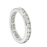 Contemporary 2.40 CTW Diamond Platinum Channel Eternity Band Ring Wilson's Estate Jewelry