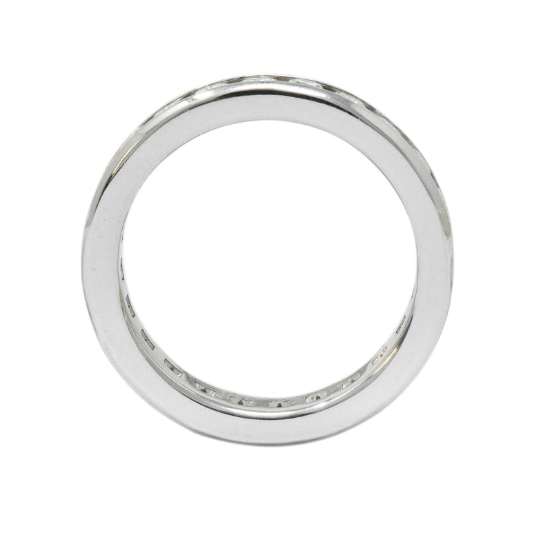Contemporary 2.40 CTW Diamond Platinum Channel Eternity Band Ring Wilson's Estate Jewelry