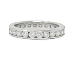 Contemporary 2.40 CTW Diamond Platinum Channel Eternity Band Ring Wilson's Estate Jewelry