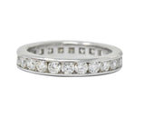 Contemporary 2.40 CTW Diamond Platinum Channel Eternity Band Ring Wilson's Estate Jewelry